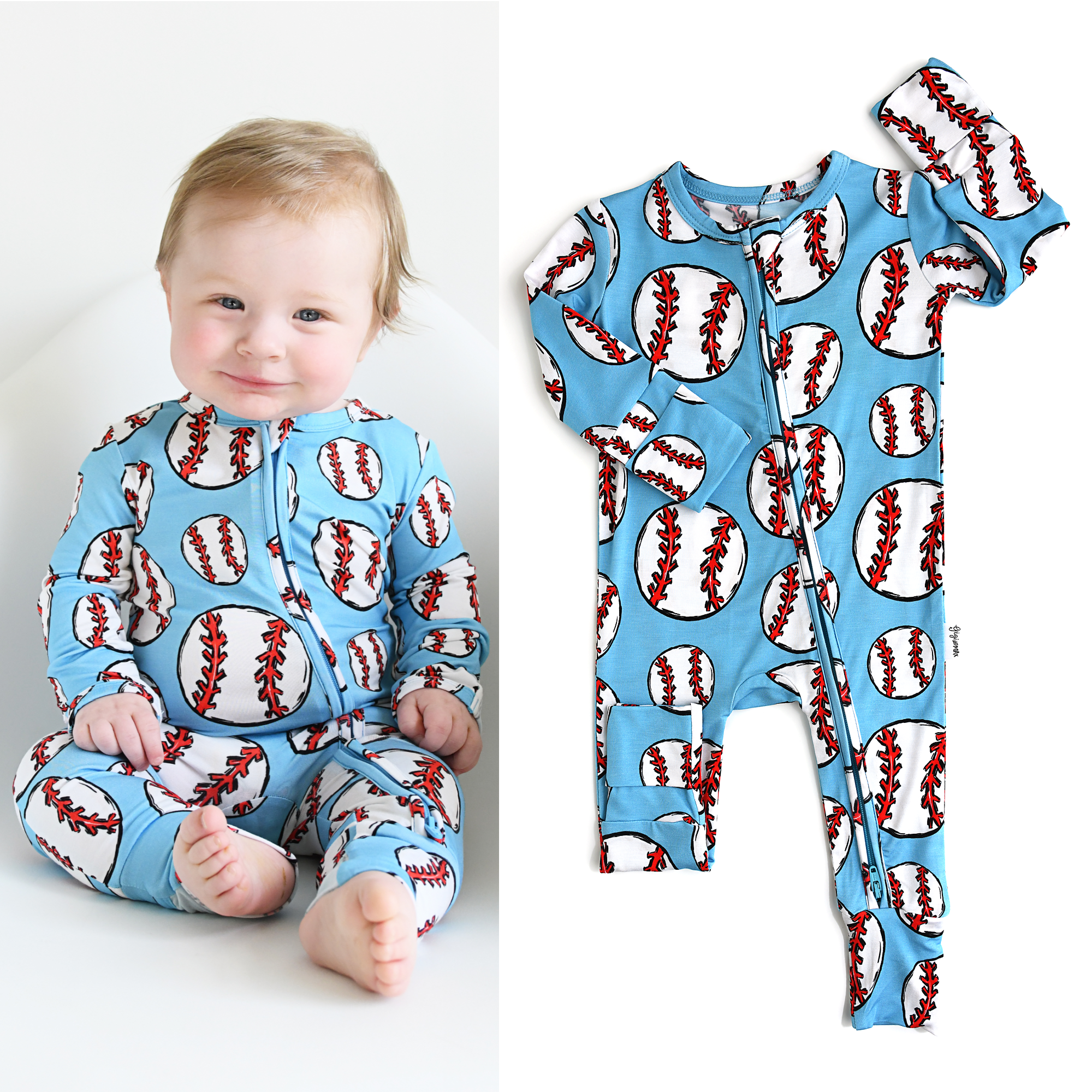 Bamboo Baby Pajama Sleepies Little Baby Zip Bambino