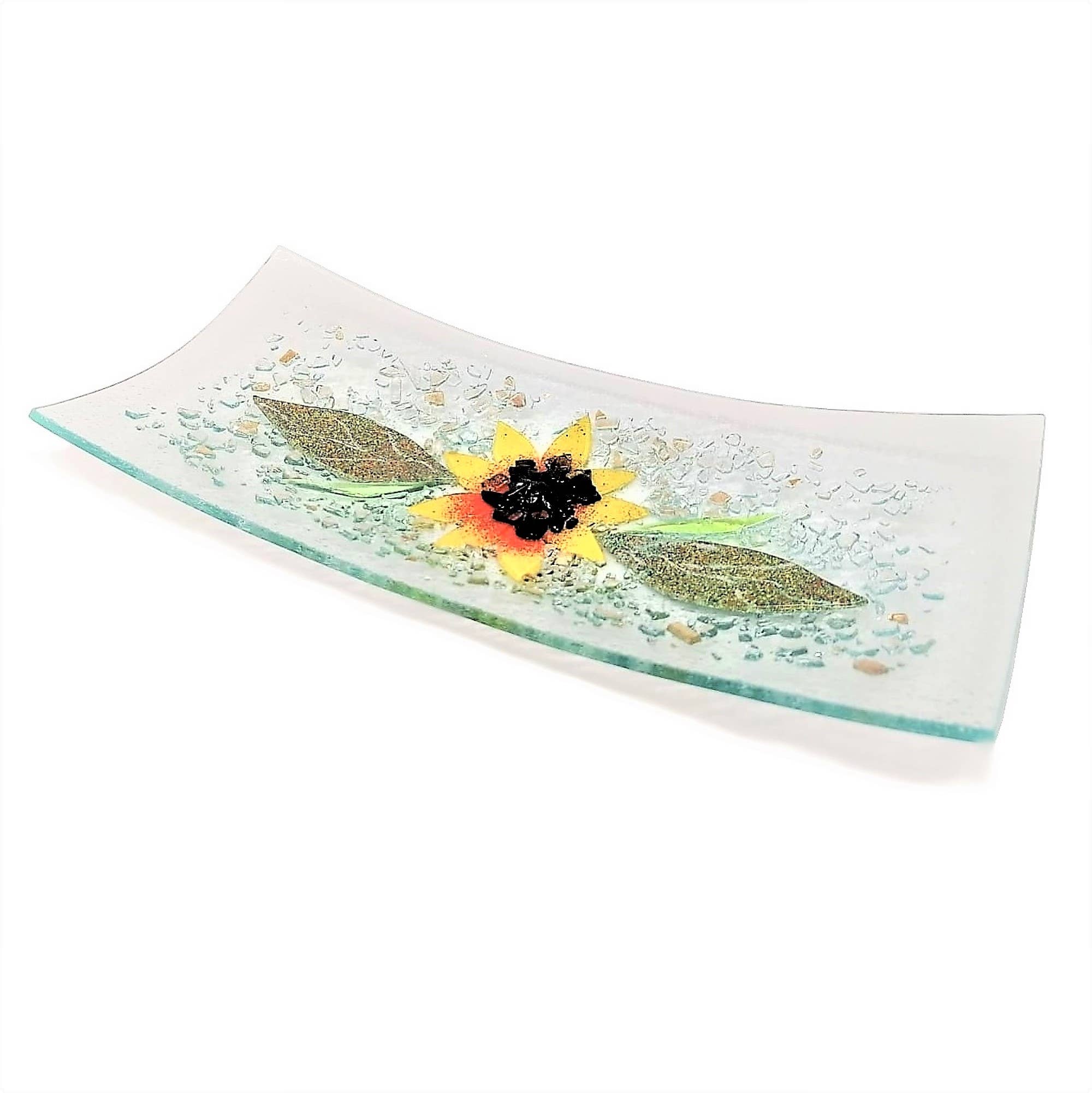 GIRASOLE rectangular floral pocket emptying cm 29x13