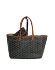 GOYARD St. Louis Goyardine PM Black Tote Bag