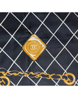 Chanel Silk Pink Black Blue Scarf