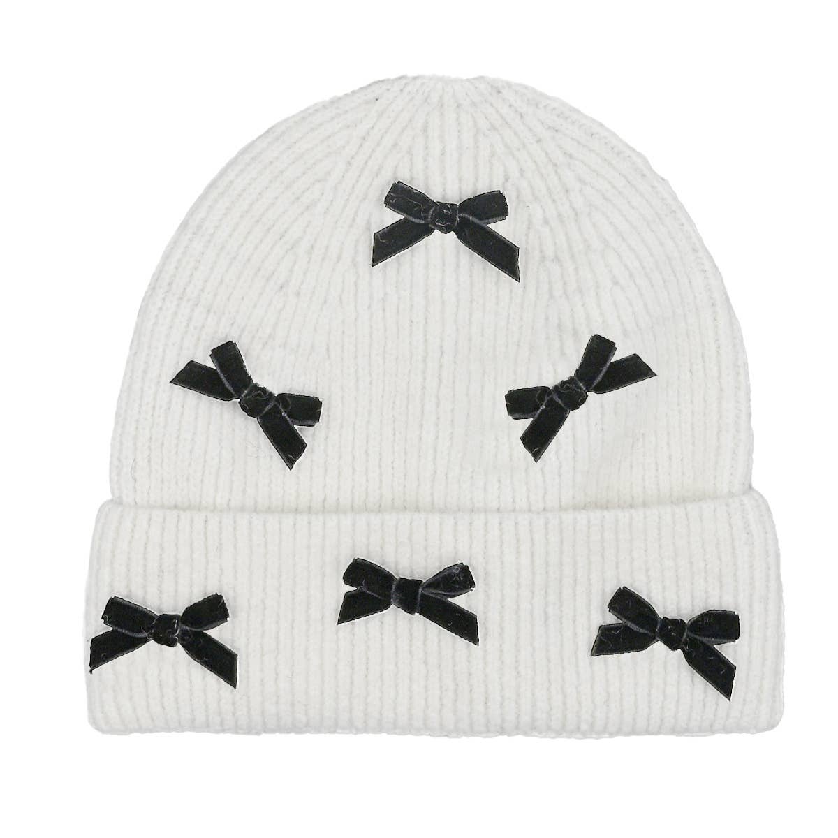 Mini Velvet Bows Beanie