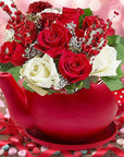 Valentine Teapot Forever Flowers Soap Gift Box
