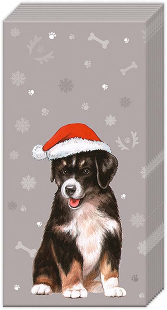 Pocket Tissues Pack of 10 I Wuff You Christmas
