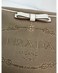 Prada Khaki Canvas Camera Crossbody Bag