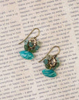 Jasper and Roman Glass Cluster Earrings