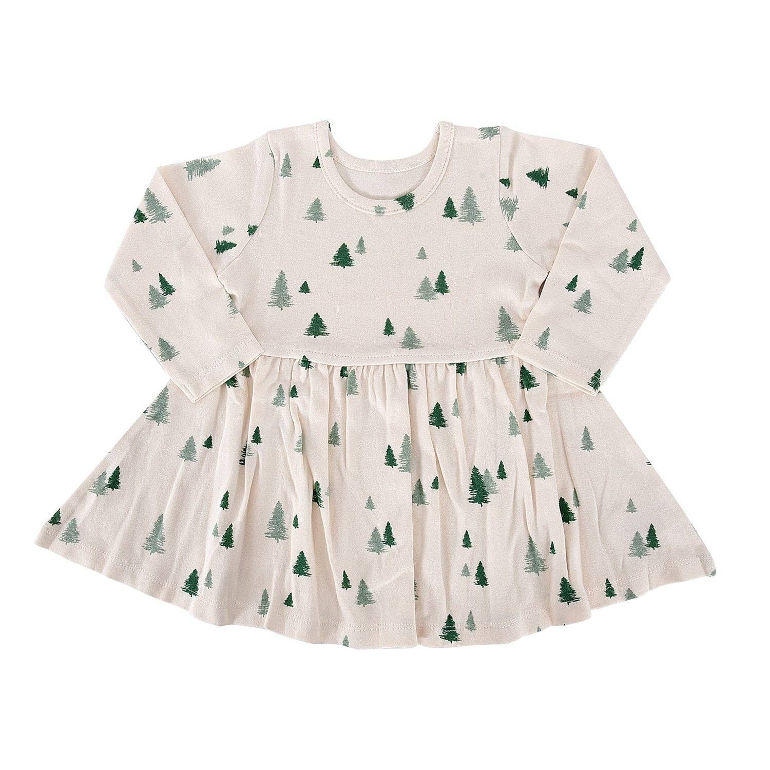 finn + emma Organic Cotton Winter Trees Twirl Dress