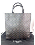 Celine Triomphe Vertical Cabas Black Monogram Canvas Tote