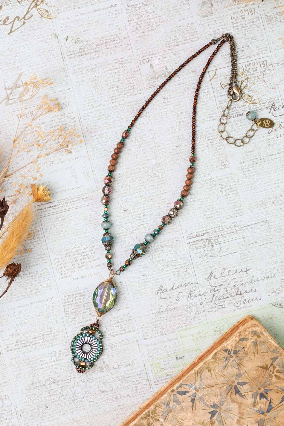Czech Glass and Crystal Necklace