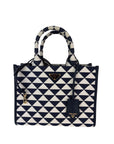 Prada Small Symbole Embroidered Fabric Handbag