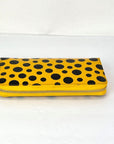Louis Vuitton Yellow Vernis Patent Leather Kusama Infinity Dots Zippy Wallet