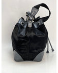 CHANEL Satin CC Large Black Bucket Shouler Bag