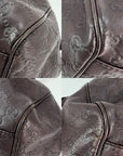 Gucci Sukey Medium Boston Guccissima Brown Leather Shoulder Bag