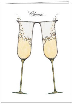 s.e. hagarman Champagne Cheers Anniversary Greeting Card
