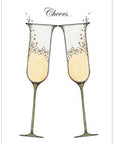 s.e. hagarman Champagne Cheers Anniversary Greeting Card