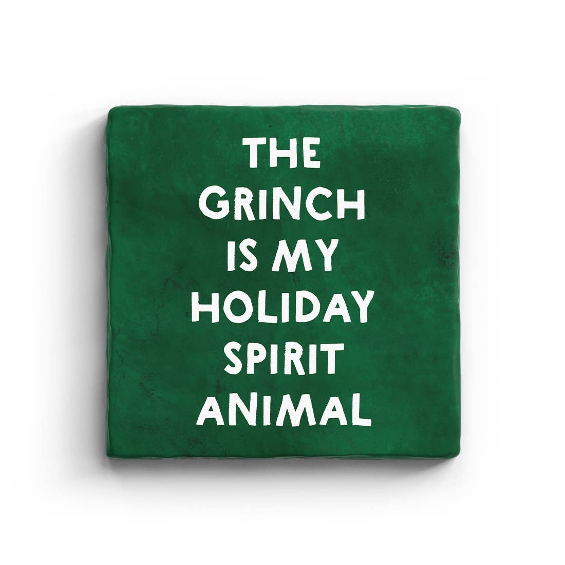 The Grinch Is My Spirit Animal Marble Coaster