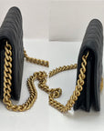 Chanel Caviar Quilted Mini Boy Clutch Wallet on a Chain Black