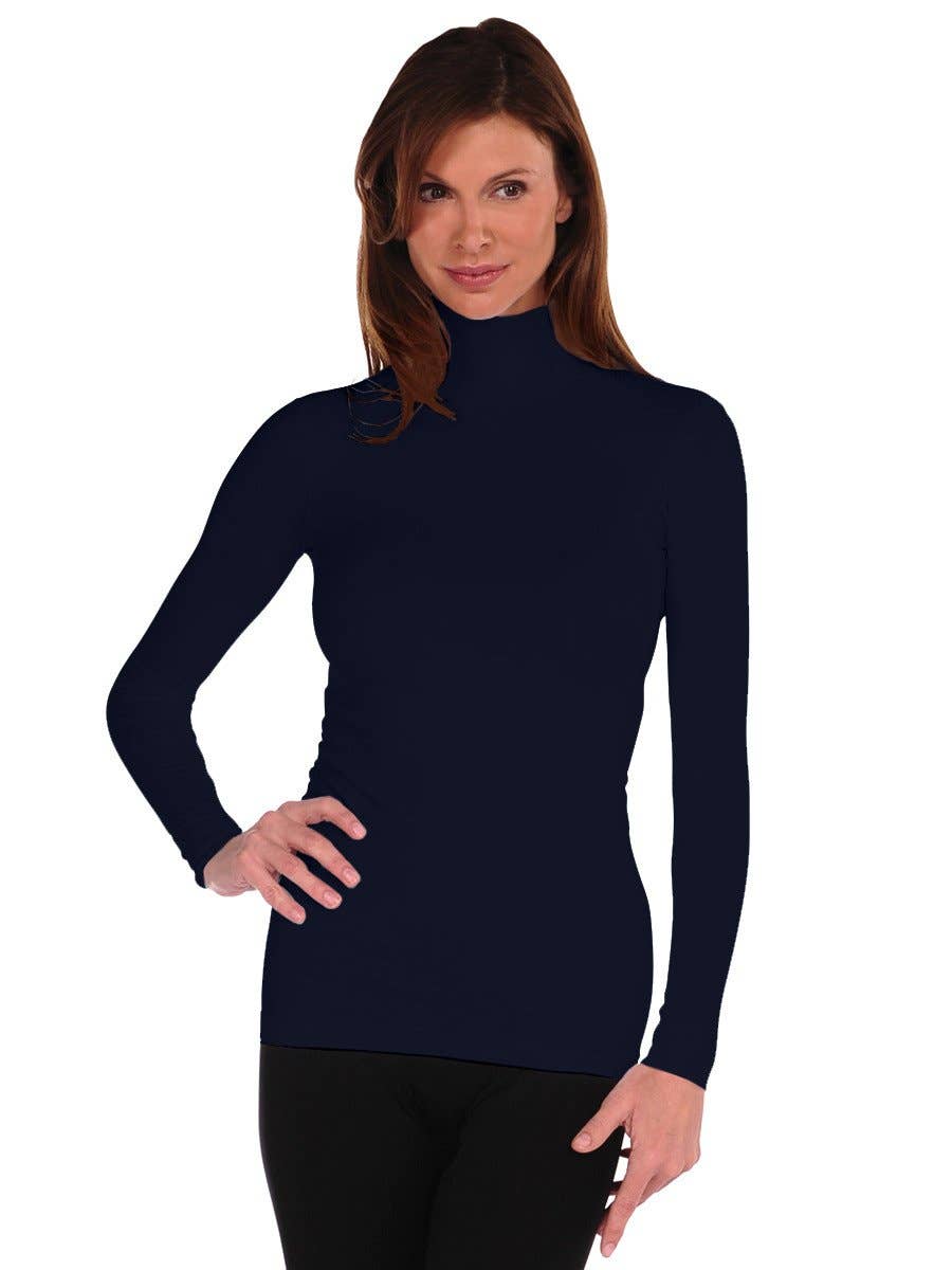 Tees By Tina Long Sleeve Mock Neck Turtleneck (800MN)