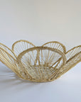 12" Scalloped Handwoven Iraca Bread Basket
