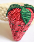Strawberry Handwoven Iraca Napkin Ring