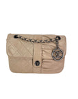 Chanel Lambskin Quilted Pile Ou Face Flap Beige Clair Shoulder Bag