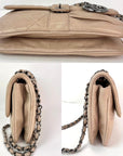 Chanel Lambskin Quilted Pile Ou Face Flap Beige Clair Shoulder Bag