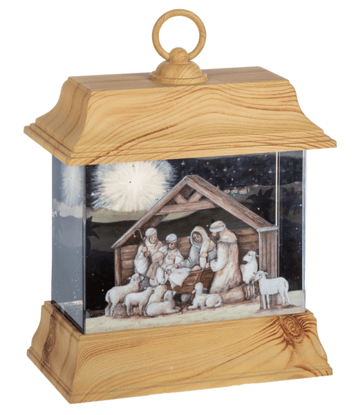 Light Up Shimmer Nativity Lantern