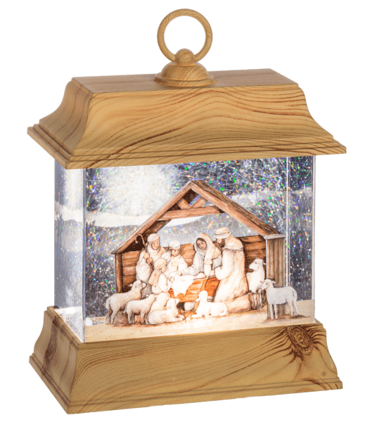 Light Up Shimmer Nativity Lantern