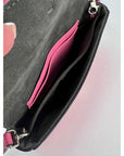 Fendi Monster Baguette Pink Leather Micro Crossbody Bag