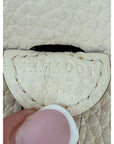 HERMÈS Taurillon Clemence Evelyne TPM Nata White Crossbody Bag