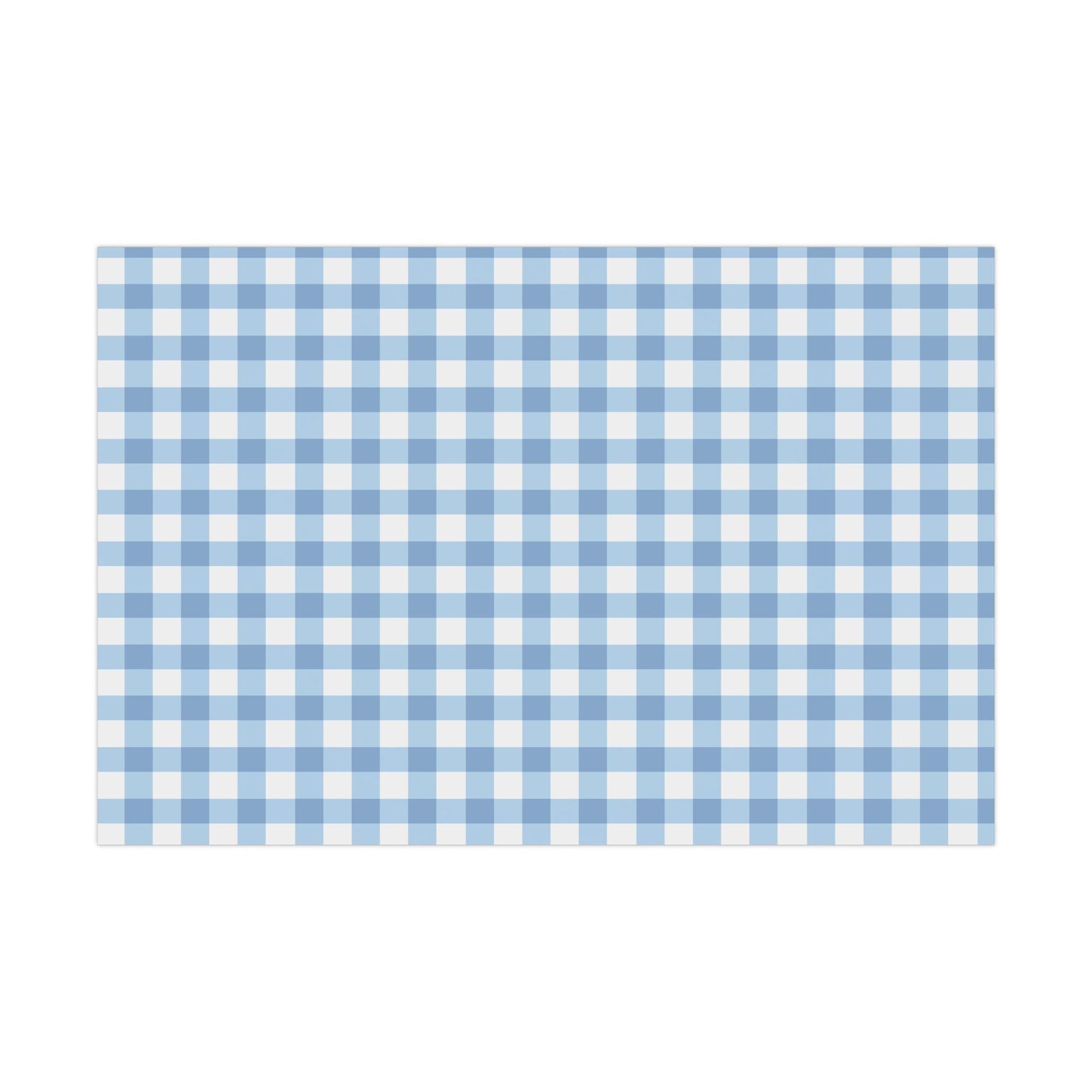 Light Blue Gingham Wrapping Paper