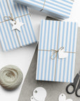Elegant Blue Striped Wrapping Paper
