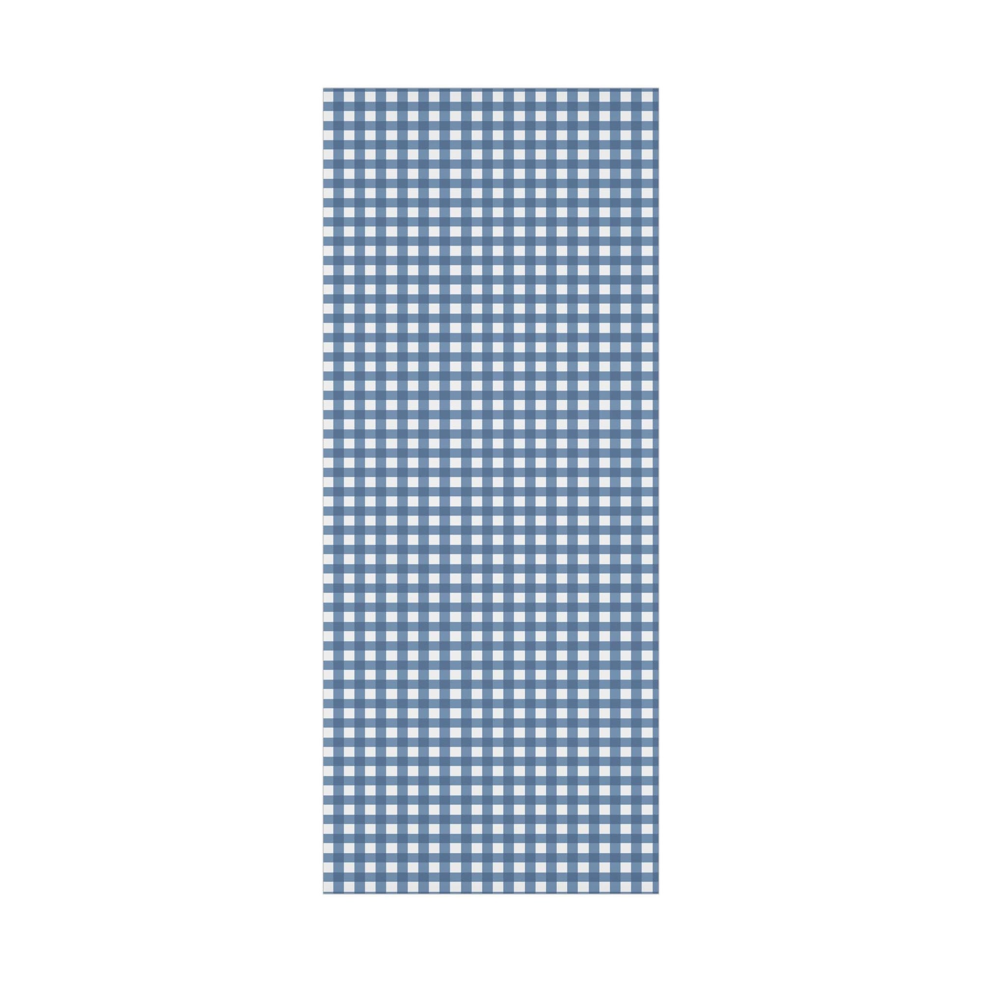 French Blue Gingham Wrapping Paper