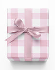 Light Pink Gingham Wrapping Paper