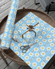 Bumblebees and Daisies Wrapping Paper