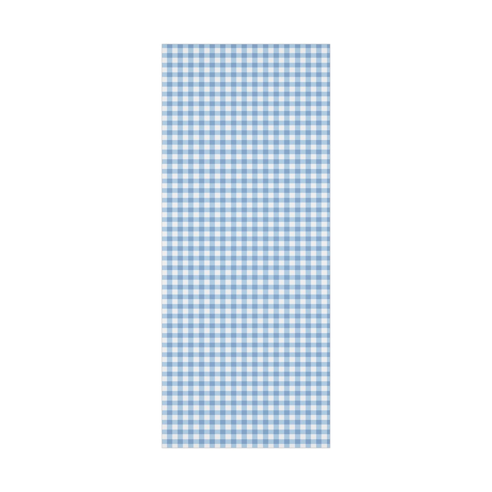 Light Blue Gingham Wrapping Paper