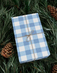 Light Blue Gingham Wrapping Paper