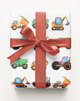 Construction Trucks Wrapping Paper