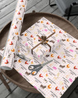 Farm Animal Gingham Personalized Birthday Wrapping Paper