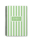 Green Striped Personalized Notebook