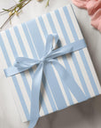 Elegant Blue Striped Wrapping Paper