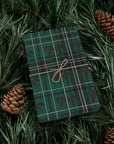 Green Plaid Horse Wrapping Paper