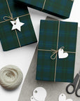 Blue and Green Plaid Wrapping Paper