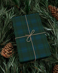 Blue and Green Plaid Wrapping Paper