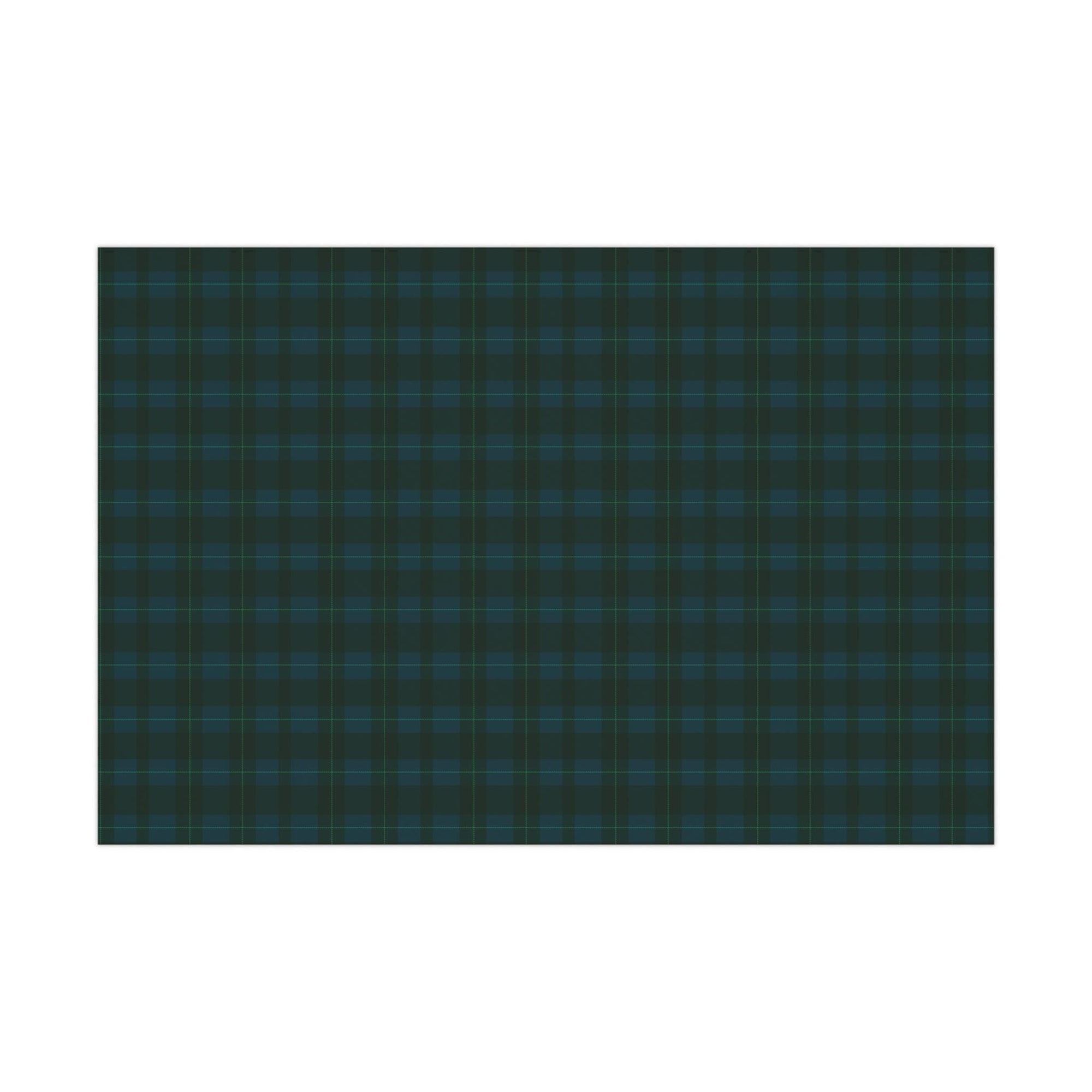 Blue and Green Plaid Wrapping Paper