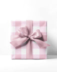 Light Pink Gingham Wrapping Paper