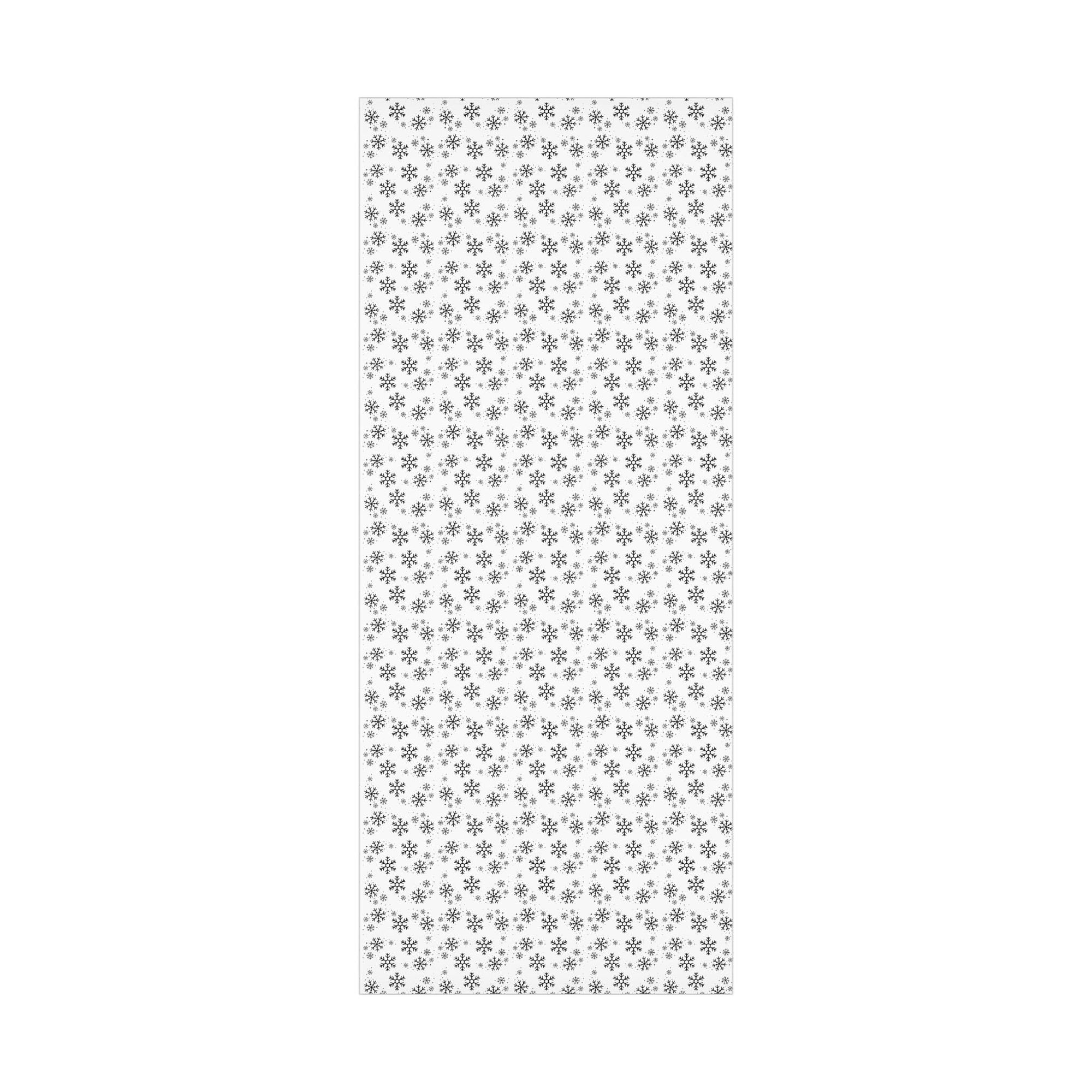 Black Snowflakes Wrapping Paper