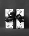 Black Snowflakes Wrapping Paper