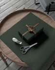 Dark Green Striped Holiday Wrapping Paper