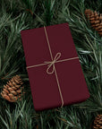 Burgundy Solid Color Holiday Wrapping Paper