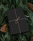 Black Striped Holiday Wrapping Paper
